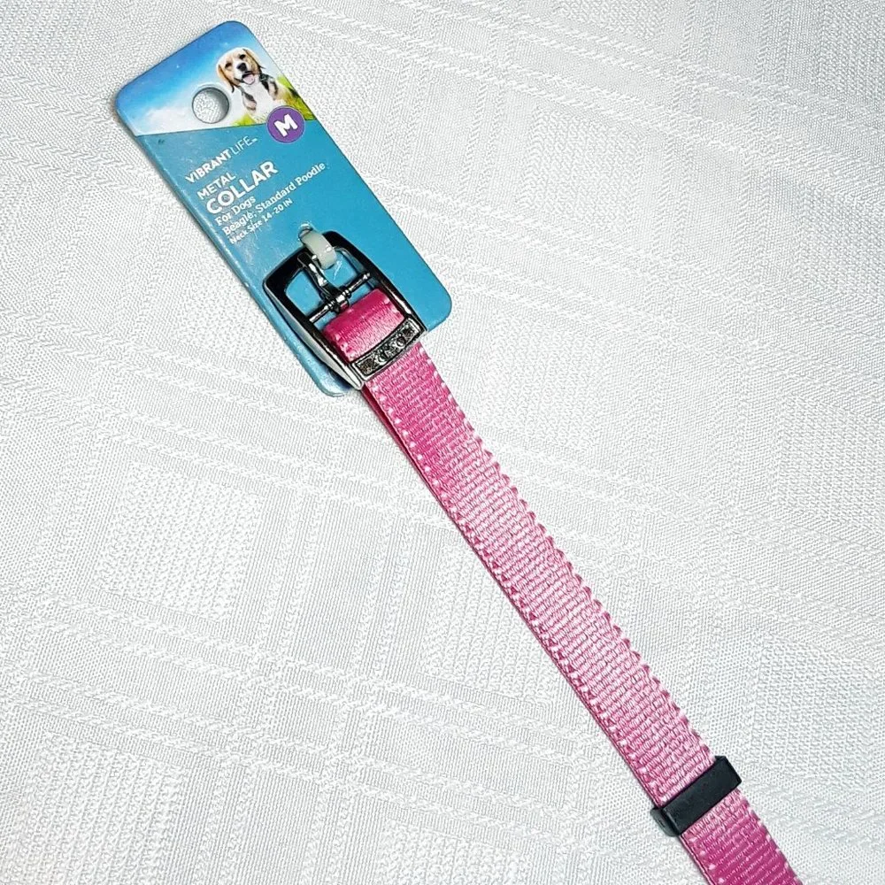 Pets Vibrant Life Collar Pink & AQUA DOG CAT Pets Water Bottle Bowl Accessories